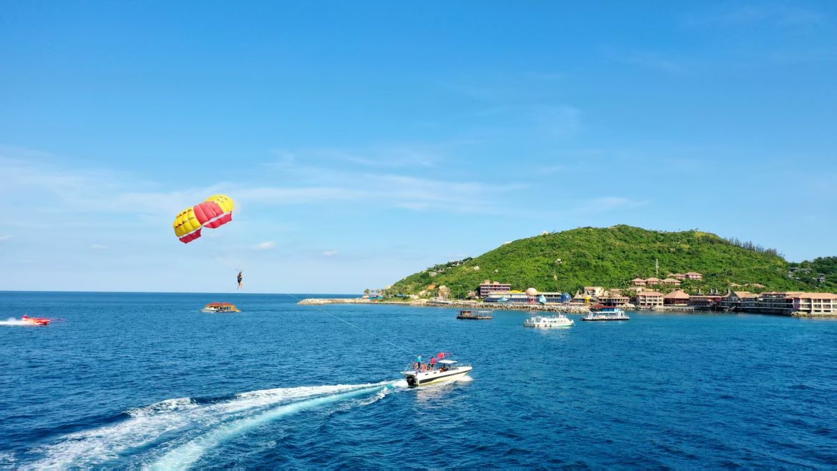 Relaxing on tropical beach